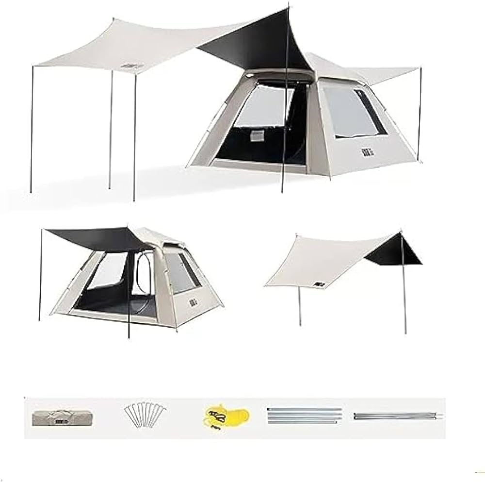 LOGOSテント5人用5.1畳他一式　札幌引取り可能な方のみ ロゴス独自のPANEL SYSTEM搭載のA型フレームテント！キャノピー